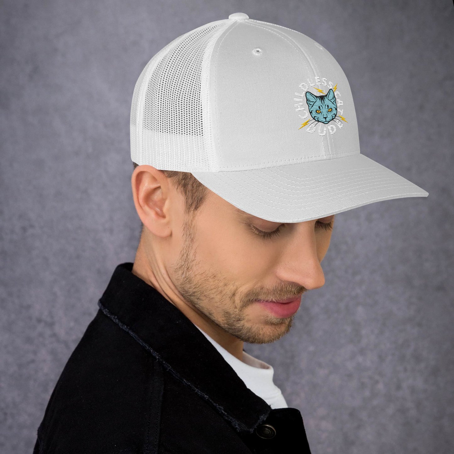 Childless Cat Dude Trucker Cap