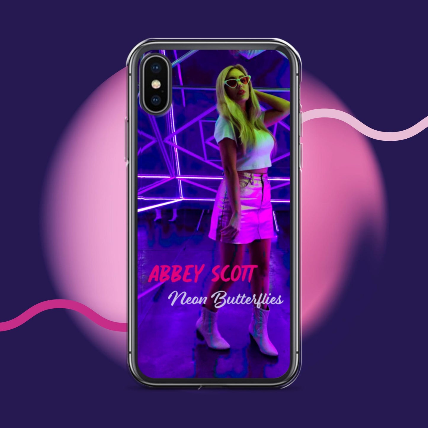 Neon Butterflies Clear Case for iPhone®