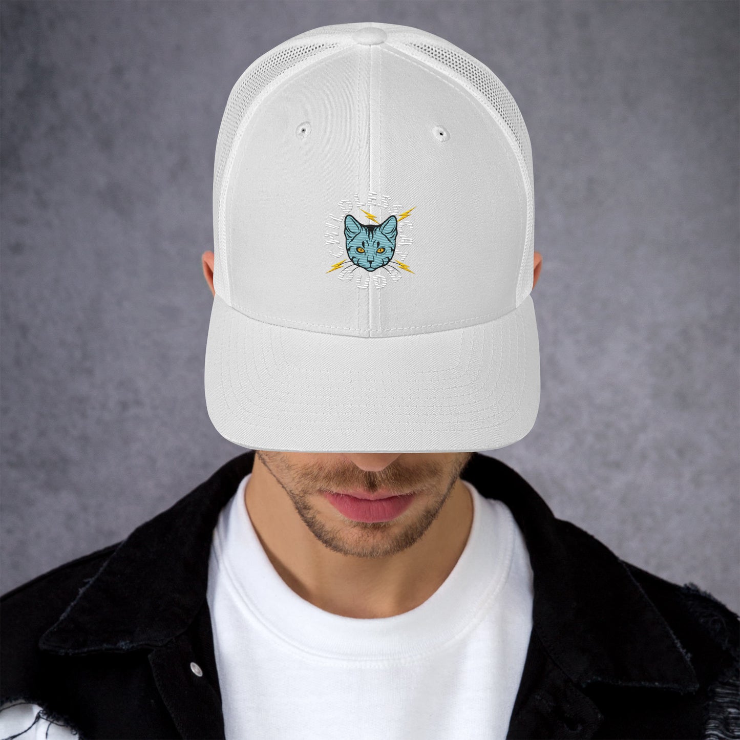 Childless Cat Dude Trucker Cap