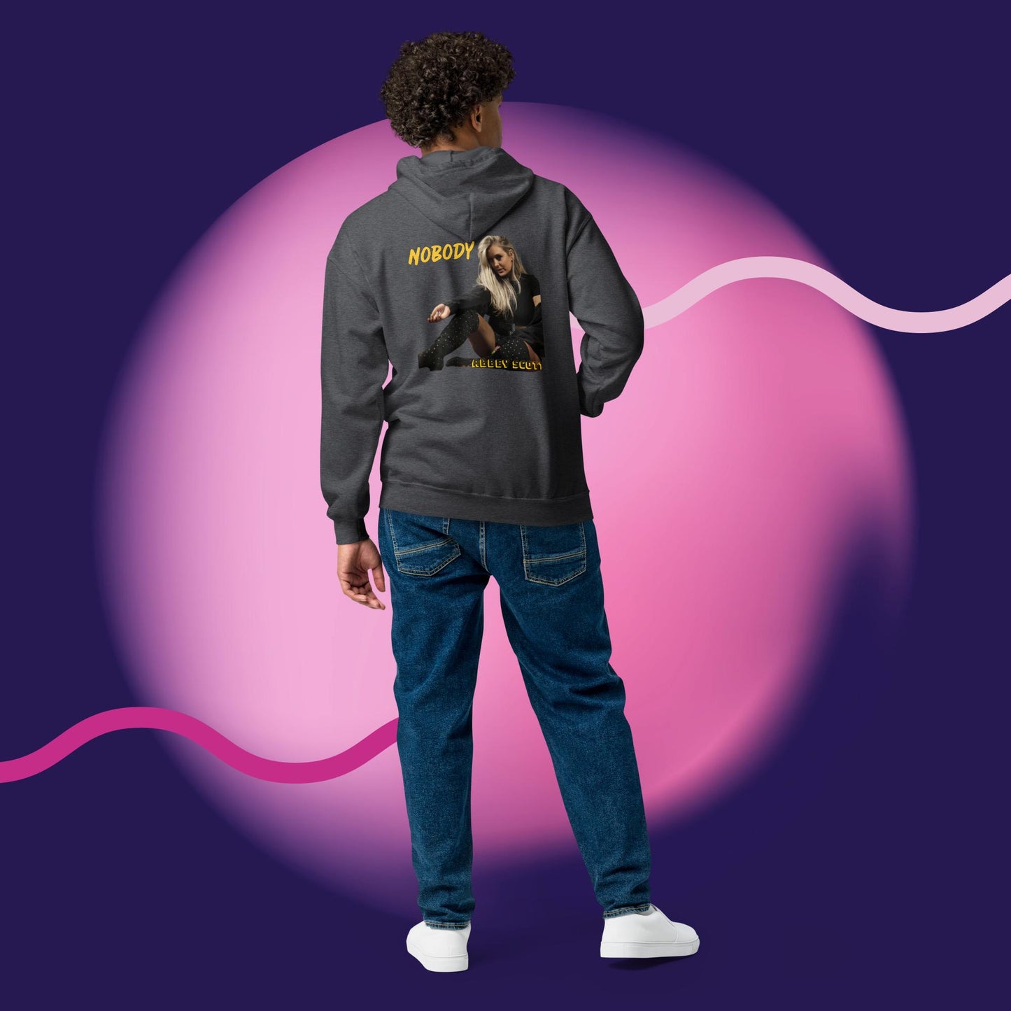 Abbey Scott's Nobody Unisex heavy blend zip hoodie