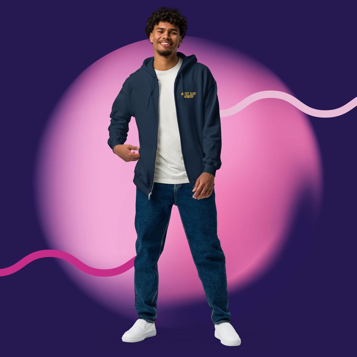 Abbey Scott's Nobody Unisex heavy blend zip hoodie