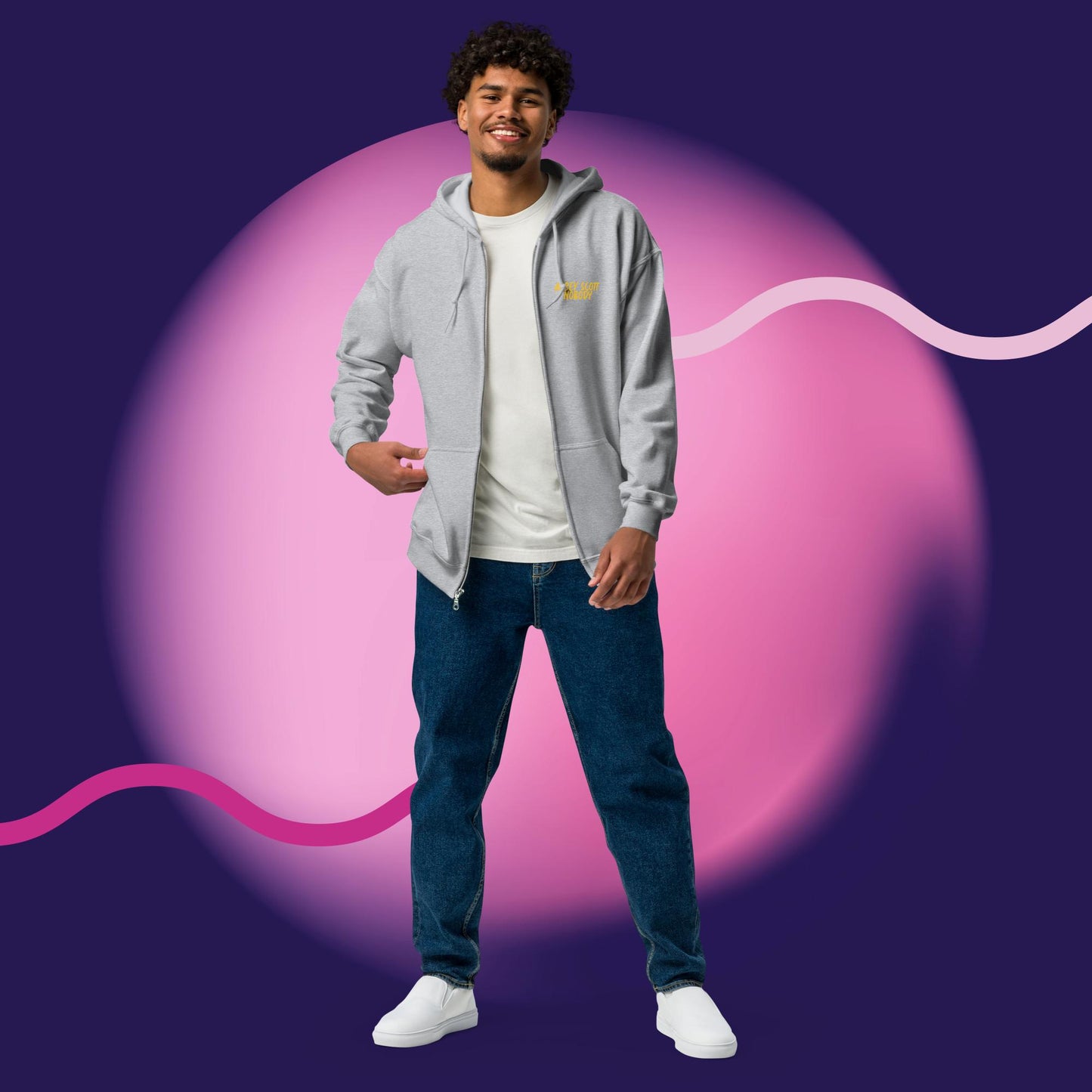 Abbey Scott's Nobody Unisex heavy blend zip hoodie