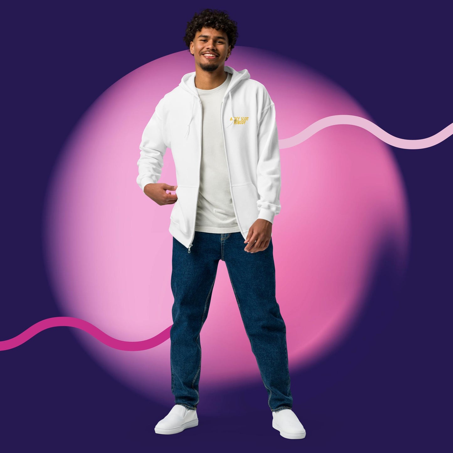 Abbey Scott's Nobody Unisex heavy blend zip hoodie